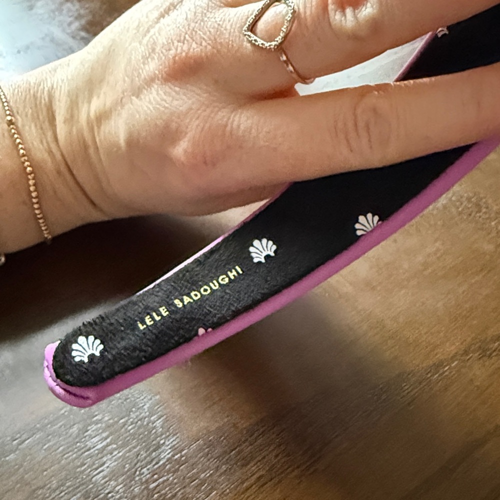 Lele Sadoughi Alice Neoprene Headband Lavender Pink Purple Hair Accessory - Picture 4 of 4